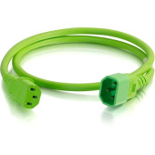 C2g 2ft 14AWG Power Cord (IEC320C14 to IEC320C13) - Green - For PDU, Switch, Server - 250 V AC / 15 A - Green - 2 ft Cord Length 17531