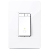 TP-Link Kasa Smart Wi-Fi Light Switch, Dimmer - Tap Dimmer - Tap Switch - Light Control - Alexa Supported - 120 V AC - 300 W - White HS220