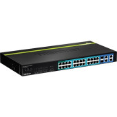 Trendnet 24-Port 10/100Mbps Web Smart PoE Switch - 2 x SFP (mini-GBIC) - 24 x 10/100Base-TX, 4 x 10/100/1000Base-T - TAA Compliance-RoHS Compliance TPE-224WS