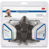 3m Half Fpiece Paint Spray/Pesticide Respirator - Reusable, Respirator Filter, Comfortable, Lightweight - Large Size - Vapor, Mist Protection - Gray - 1 / Pack - TAA Compliance 6311PA1A